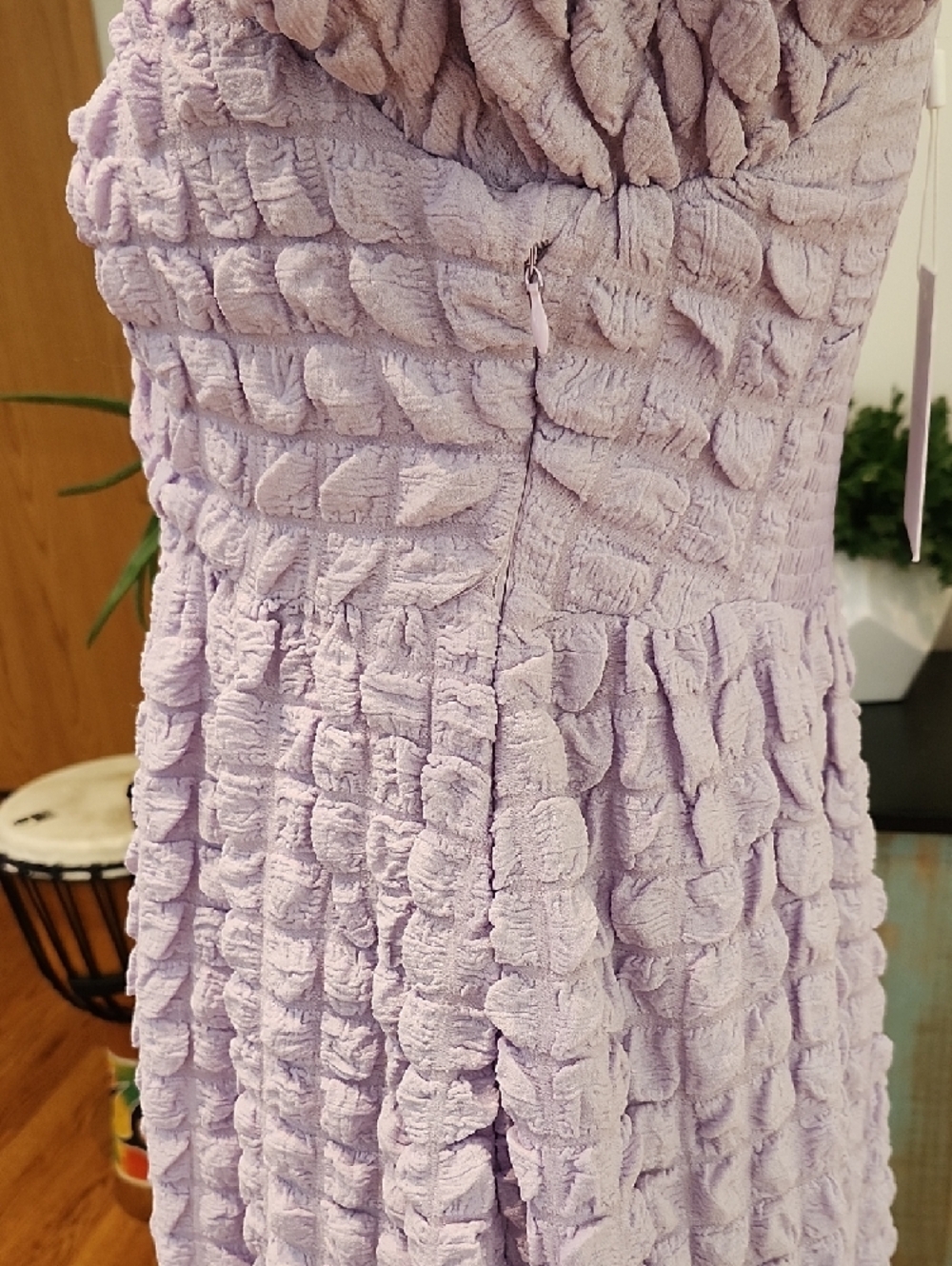 Bubble Puff Sleeve Lilac Maxi Dress - NWT - Picture 10 of 13